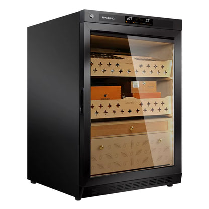 Raching MON800A Black/Glod Electric Cigar Humidor (Hold 500 Cigars)