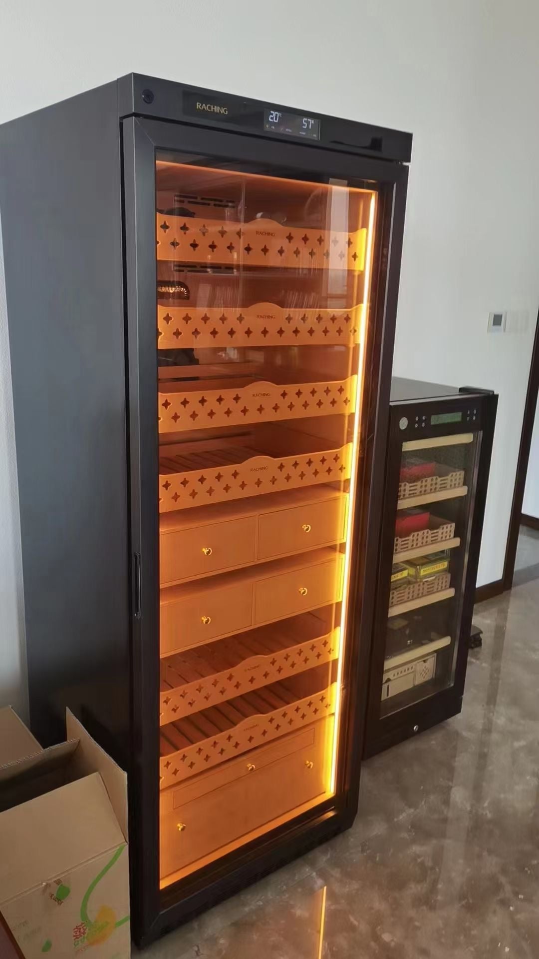 Raching MON5800A Black Electric Cigar Humidor Hold 3000ct Cigars