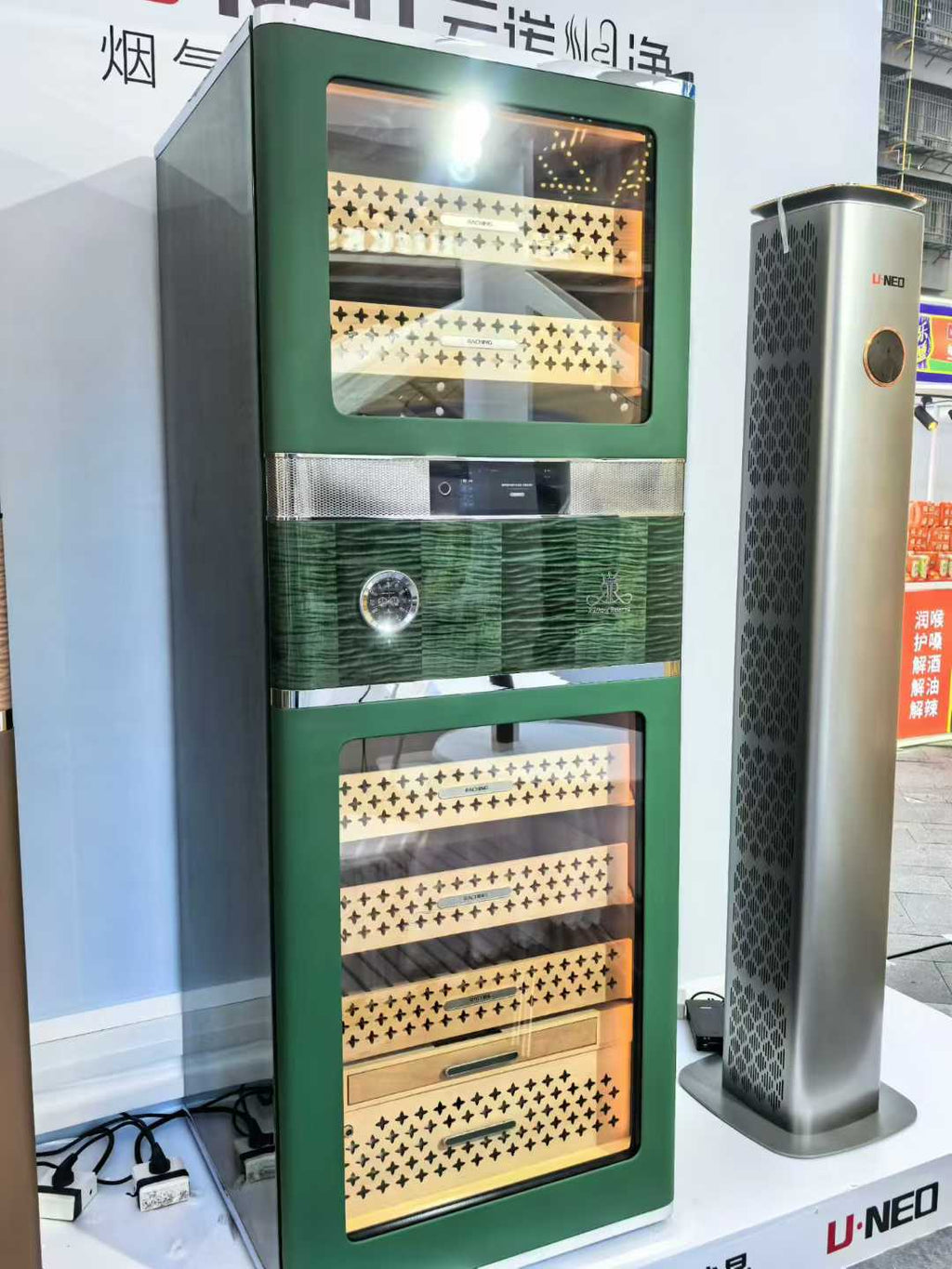 Luxury Beautiful Raching RR980 Electric Cigar Humidor Hold 3000CT Cigars Max Size For Cigar Shop/lounge/household