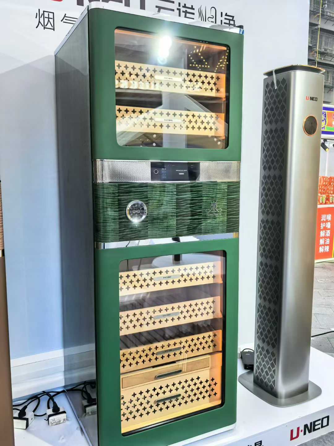 Luxury Beautiful Raching RR980 Electric Cigar Humidor Hold 3000CT Cigars Max Size For Cigar Shop/lounge/household