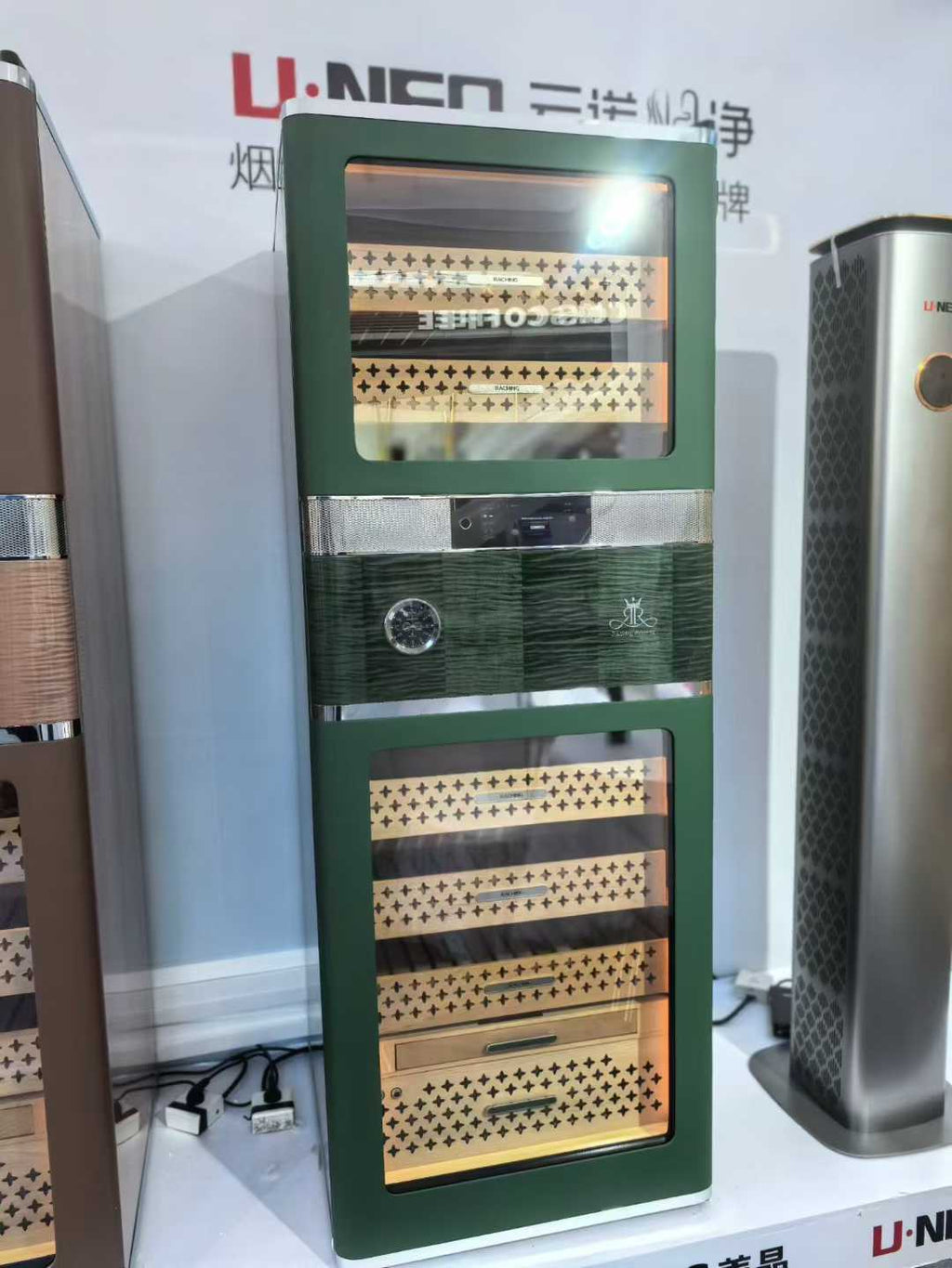 Luxury Beautiful Raching RR980 Electric Cigar Humidor Hold 3000CT Cigars Max Size For Cigar Shop/lounge/household