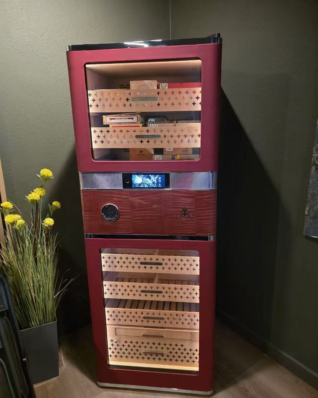 Premium Quality Raching RR980 Electric Cigar Humidor Hold 3000CT Cigars Max Size