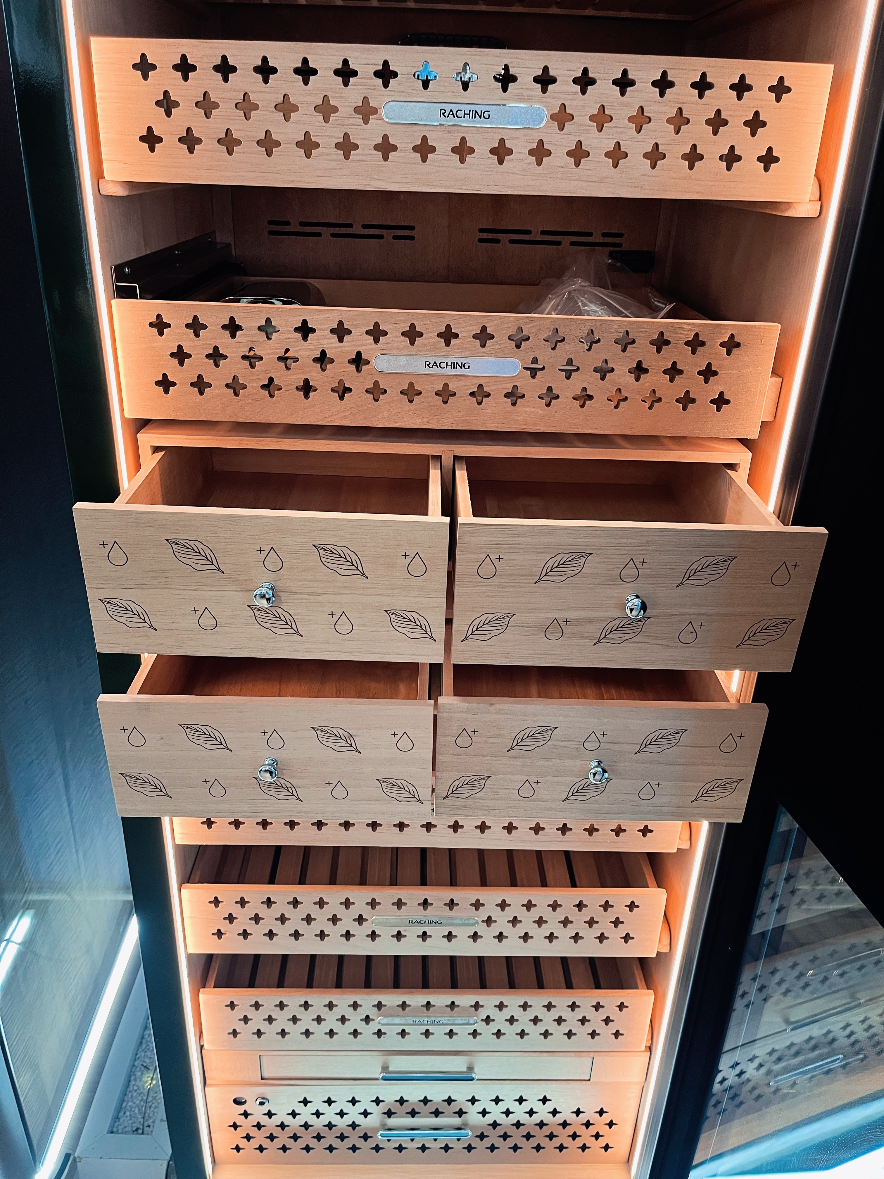 Luxury Beautiful Raching RR980 Electric Cigar Humidor Hold 3000CT Cigars Max Size For Cigar Shop/lounge/household