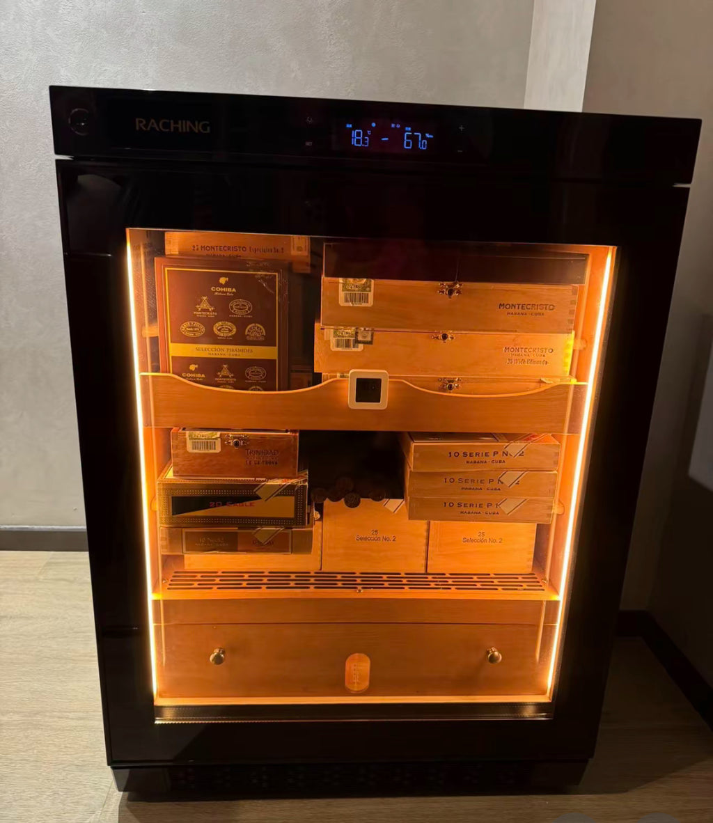 Factory Offer Raching C150A Black Electric Cigar Humidor Hold 500ct Cigars Capacity