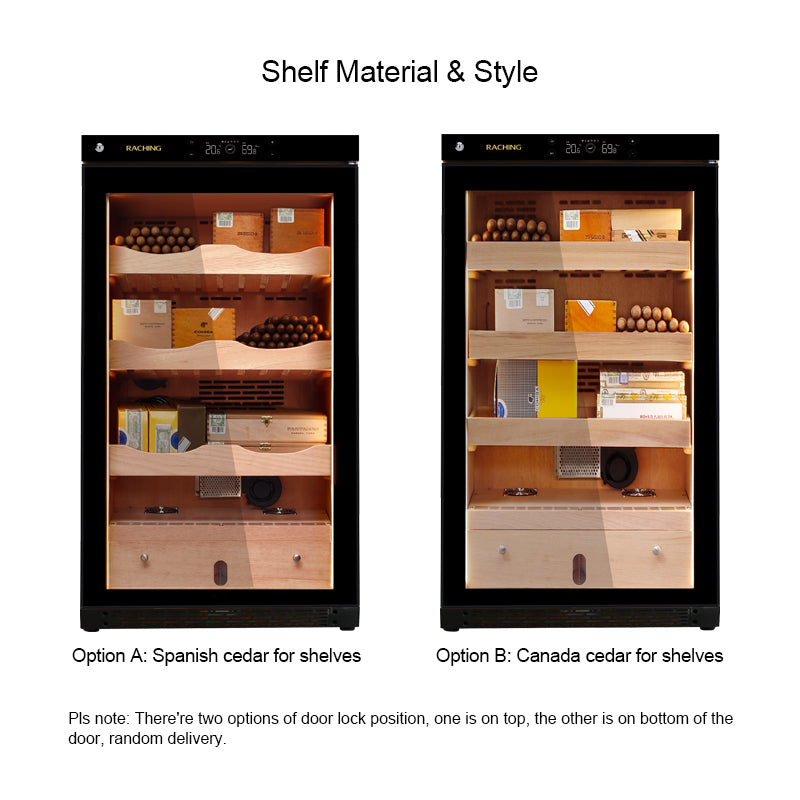 Factory Offer Raching C150A Black Electric Cigar Humidor Hold 500ct Cigars Capacity