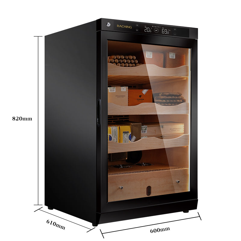 Factory Offer Raching C150A Black Electric Cigar Humidor Hold 500ct Cigars Capacity