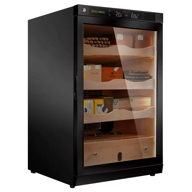 Factory Offer Raching C150A Black Electric Cigar Humidor Hold 500ct Cigars Capacity