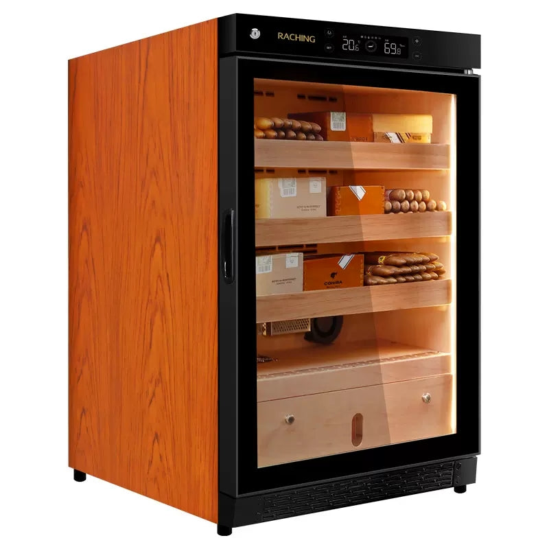 Raching C150A Brown Electric Cigar Humidor Hold 500ct Cigars Capacity