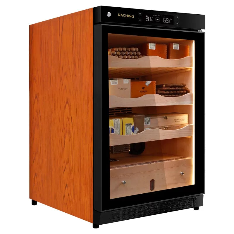 Raching C150A Brown Electric Cigar Humidor Hold 500ct Cigars Capacity