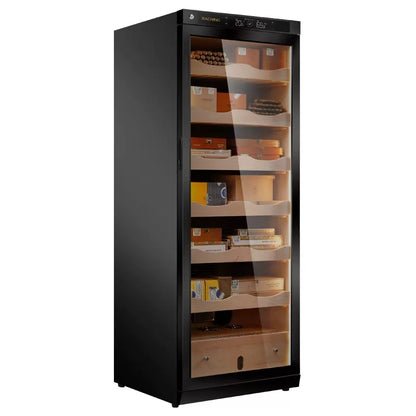 Raching C330A Black Electric Cigar Humidor Hold 1500ct Cigars Capacity Constant Controlling Humidity and Temperature
