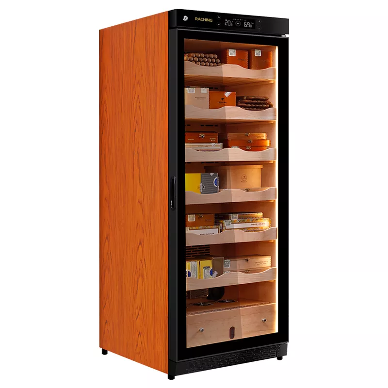 Raching C330A Brown Electric Cigar Humidor Hold 1500ct Cigars Capacity