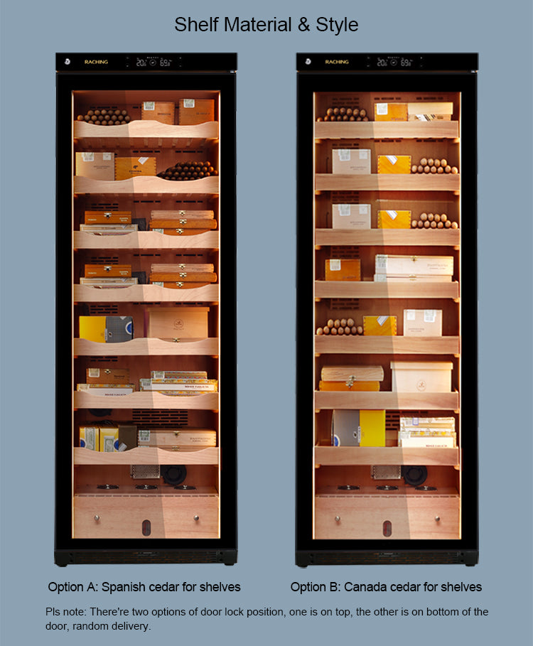 Factory Sale Raching C380A Brown Electric Cigar Humidor Hold 1800ct Cigars Capacity