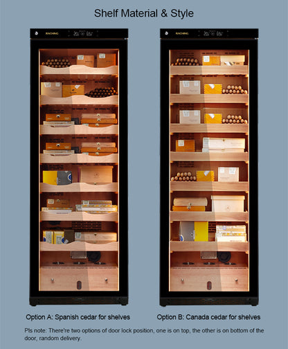 Factory Sale Raching C380A Brown Electric Cigar Humidor Hold 1800ct Cigars Capacity