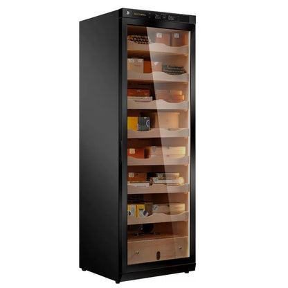 Hot Selling Big Size Raching C380A Black Electric Cigar Humidor Hold 1800ct Cigars Capacity