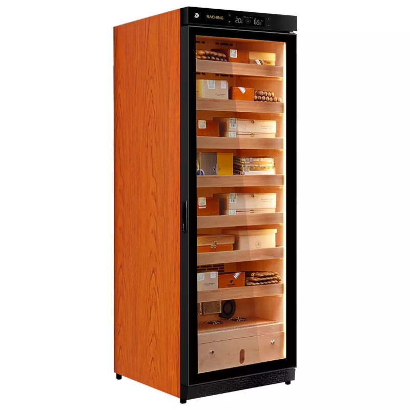 Factory Sale Raching C380A Brown Electric Cigar Humidor Hold 1800ct Cigars Capacity