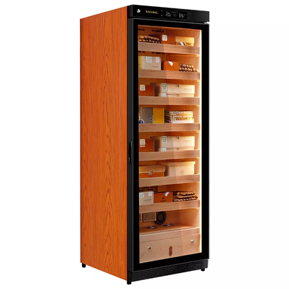 Factory Sale Raching C380A Brown Electric Cigar Humidor Hold 1800ct Cigars Capacity