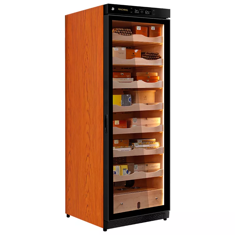 Factory Sale Raching C380A Brown Electric Cigar Humidor Hold 1800ct Cigars Capacity