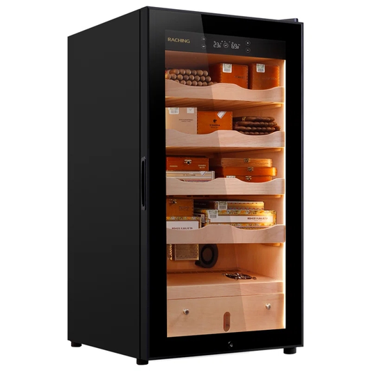 China Factory Offer Raching MA50 Black Electric Cigar Humidor Hold 600ct Cigars