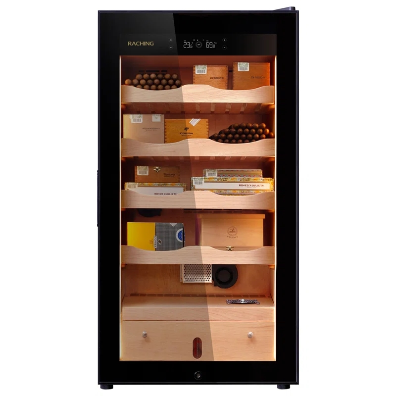 China Factory Offer Raching MA50 Black Electric Cigar Humidor Hold 600ct Cigars