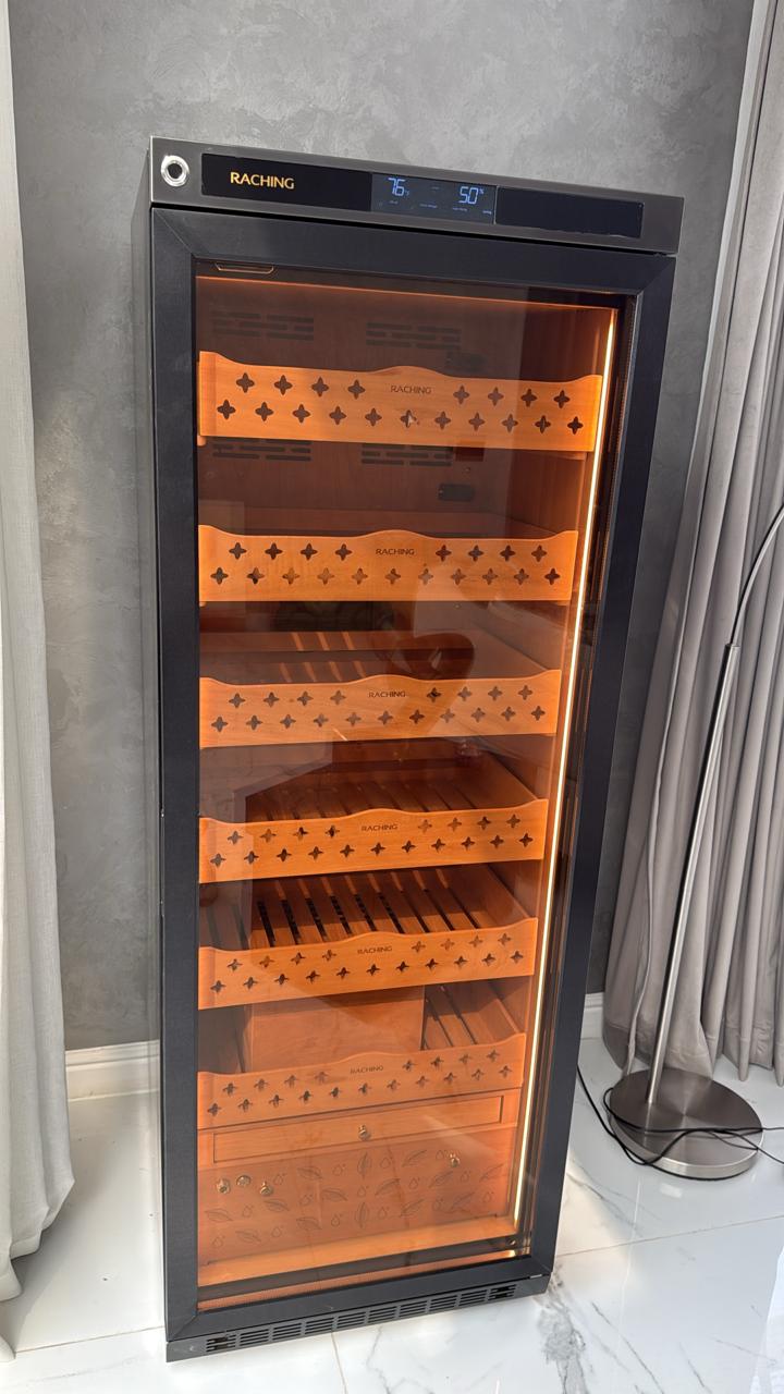 Raching MON2800A Black Electric Cigar Humidor Hold 1500ct Cigars For Cigar Shop/Lounge