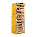 Raching Dual Area MON3800B Gold Electric Cigar Humidor Hold 1700ct Cigars With Ammonia Removal Function