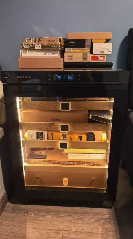 Factory Offer Raching C150A Black Electric Cigar Humidor Hold 500ct Cigars Capacity