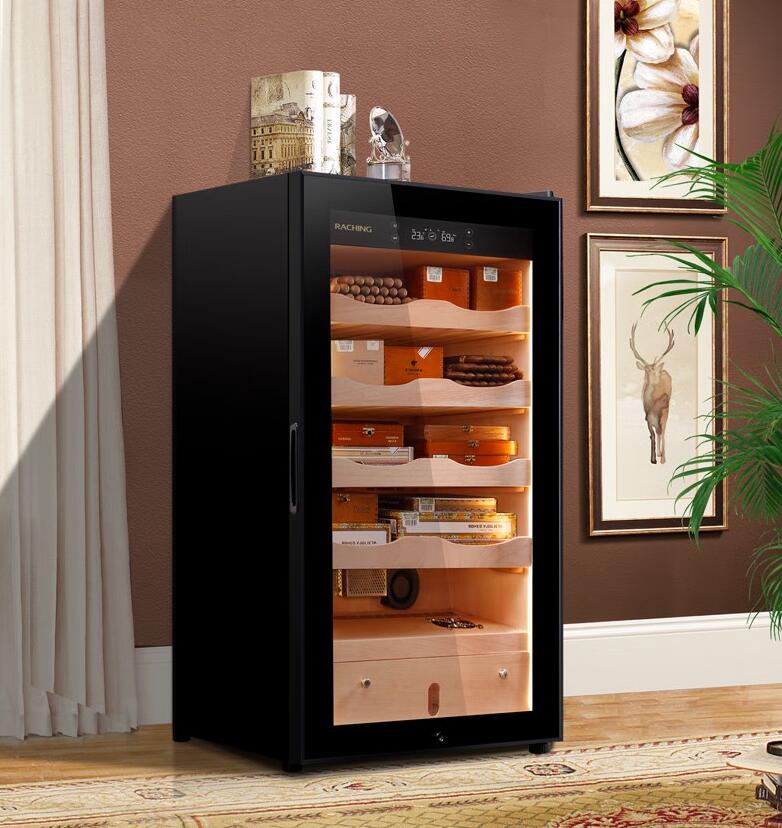China Factory Offer Raching MA50 Black Electric Cigar Humidor Hold 600ct Cigars