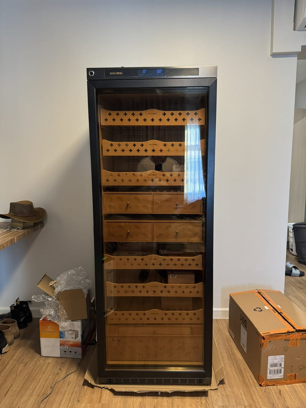 Raching MON5800A Black Electric Cigar Humidor Hold 3000ct Cigars