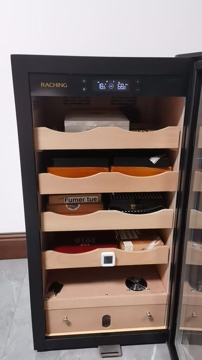 China Factory Offer Raching MA50 Black Electric Cigar Humidor Hold 600ct Cigars